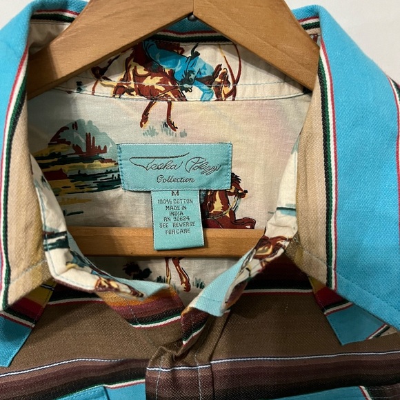 Tasha Polizzi Womens Southwestern Snap Button Shirt Sequin Horse Size Medium - Picture 4 of 14